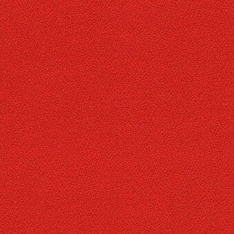 Red woven fabric sample with a granular texture and matte finish, labeled “lacividina ys079” along the bottom edge, studio lighting.