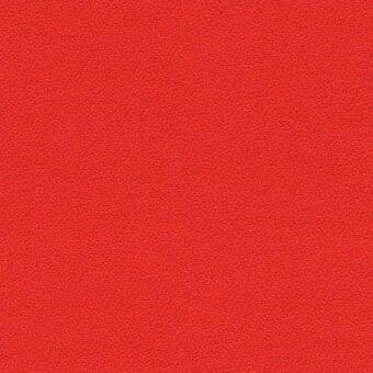 Red fabric texture displaying a dense, granular weave with a consistent, raised pile and uniform warm tone throughout the sample.