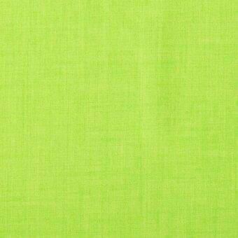 Lime green fabric sample with a matte finish and tight woven texture, displaying a subtle grid pattern and natural fiber appearance.