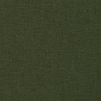 Olive-green linen fabric sample with a tight, uniform weave and matte finish; textured surface, consistent color, natural fiber appearance.