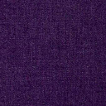 Purple linen fabric sample with a tight, uniform weave and matte finish displaying a subtle linear texture.