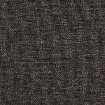 Charcoal gray woven fabric with heathered beige and light gray threads, exhibiting a complex, nubby, multi-directional textile pattern.