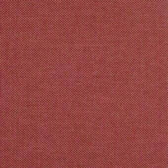 Red woven fabric with beige grid pattern, dense matte texture, uniform weave suitable for upholstery applications.