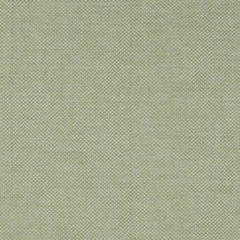 Pale green textile sample with a uniform, matte finish and repeating circular perforations creating a pixelated texture.