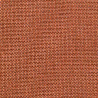 Orange woven fabric with gray grid pattern, dense texture, tonal variations, and regular weave construction, sample 7052.22.