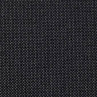 Dark gray geometric fabric with a repeating square pattern, dense weave, matte finish, and subtle tonal variations in texture.