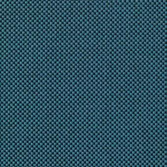 Teal woven fabric texture displays a grid pattern of small squares with dark gray threads, a matte finish, and subtle tonal variations.