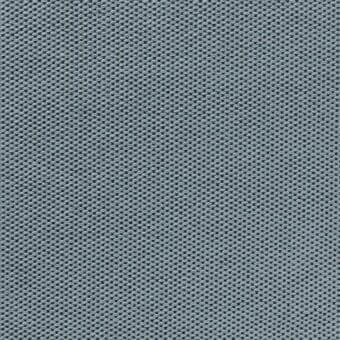 Cool gray woven fabric sample displaying a dense, granular texture with regularly spaced circular elements and a matte finish.