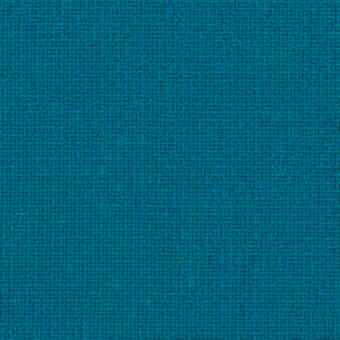 Teal woven fabric with a dense grid texture, exhibiting tonal variations; studio shot of “fame” textile, code 67004, from lacividina fabrics collection.