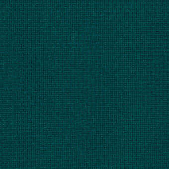 Dense teal woven fabric sample with a nubby texture and irregular weave, displaying subtle tonal variations in a studio setting.