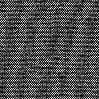 Black and white repeating pattern of densely packed human figures in profile, facing right, against a solid black background, creating a textured composition.