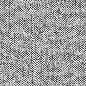 Black and white repeating pattern of stylized Snoopy figures, densely packed with varied shading, creating a textured, continuous textile design.