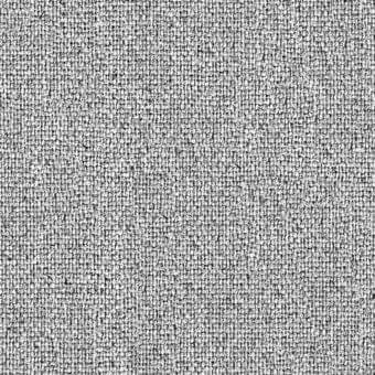 Grayscale flax fabric texture with a dense, irregular weave and speckled pattern of light gray, dark gray, and black fibers; matte finish.