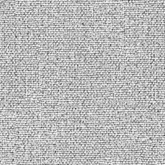 Textured flax fabric with a dense, irregular gray weave and granular surface, displaying a complex horizontal and vertical strand pattern.