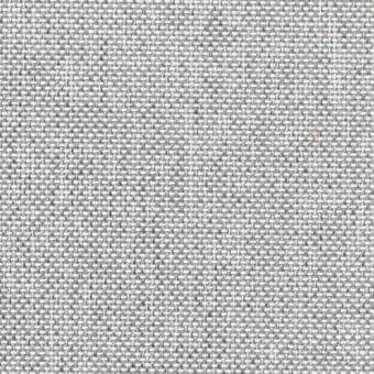 Gray woven fabric with a heathered texture, displaying a plain or twill weave and matte finish; close-up of textile threads.