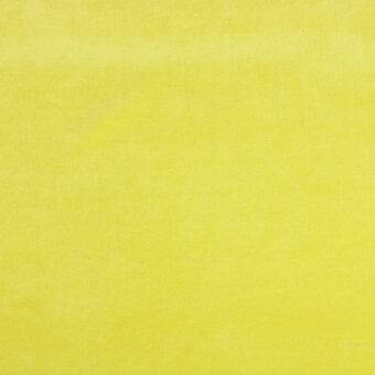 Yellow woven fabric texture displaying mottled tone and diffused effect, with a fine grain and plush appearance, evenly lit.