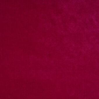 Crimson velvet fabric swatch displaying a dense pile texture, with “lacividina” label printed along the bottom edge, under even lighting.