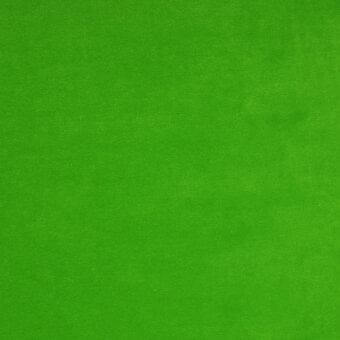 Green fabric texture sample displaying a woven, granular surface with even density and a saturated, medium-toned grassy hue.