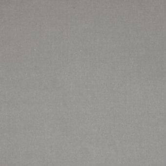 Woven fabric swatch in muted cool gray with a matte finish, exhibiting a dense, uniform texture and subtle grain; no pattern visible.