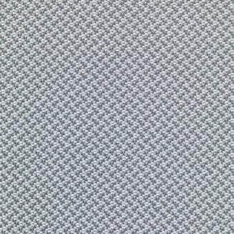 Woven fabric texture, muted gray tone, dense geometric pattern of small circles creating a subtle chevron visual rhythm, matte finish.