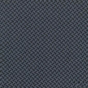 Woven fabric texture, cool gray-blue with darker gray threads, displaying a dense, repeating square pattern and uniform weave structure.