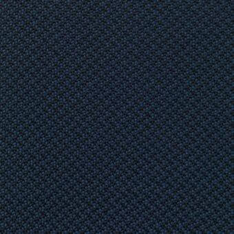 Blue textured fabric sample with a speckled pattern and raised circular weave, matte finish, suitable for upholstery or drapery applications.