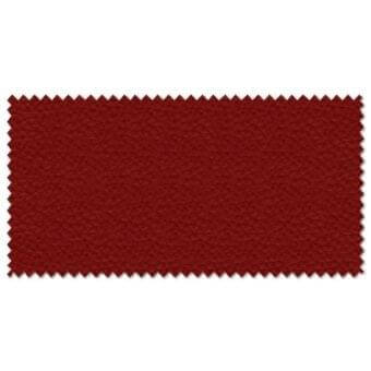 Red geometric fabric swatch with a diamond pattern, textured surface, and frayed edges against a white backdrop.