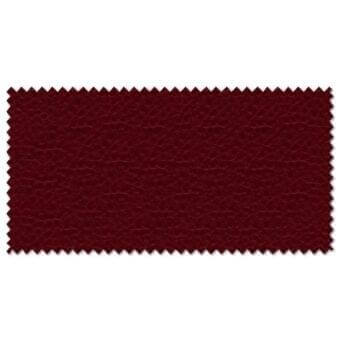 Burgundy fabric swatch with a geometric diamond pattern, quilted texture, zig-zag edges, matte finish, and “lacividina” label.