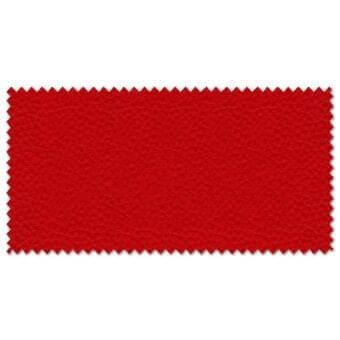 Red fabric swatch with a diamond quilted texture and zig-zag edges, labeled “lacividina” with textile collection details.