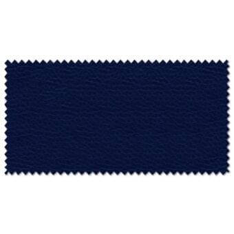Dark blue textured fabric swatch with a subtle, irregular grid pattern and zig-zag edges, showcasing a distressed leather-like appearance.