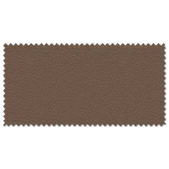 Textured brown fabric swatch with a pebbled surface and zig-zag cut edges against a white backdrop, displaying mottled color variation.