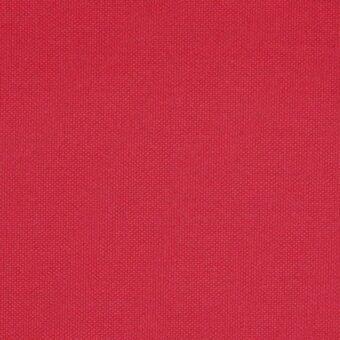 Red woven fabric texture, dense linen blend with matte finish, displaying uniform weave and subtle tonal variations, sample labeled F 2965 C0666.