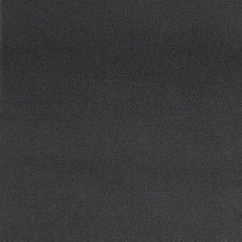 Dark gray fabric texture, dense short-pile construction, matte finish, subtle granular appearance, with faint vertical text overlay.