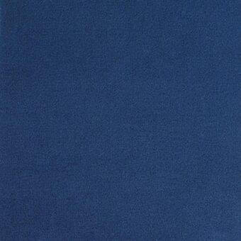 Blue fabric texture with dense, short fibers and subtle tonal variations, displaying a consistent granular surface with a faint diagonal line.