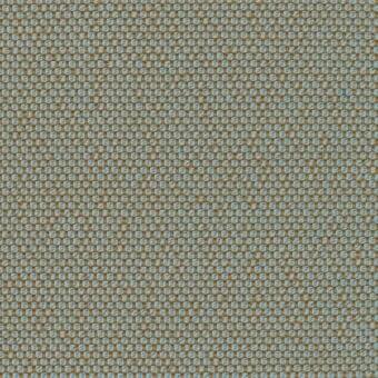 Lacividina Opera 01457.66 Jade fabric displaying a hexagonal grid pattern in olive-brown and dusty blue with a subtle sheen.