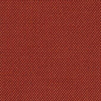 Fabric sample, reddish-orange, dotted pattern with tonal variations; woven texture, “33 credo,” “credo 01727.93 lampion” from Lacividina fabrics.