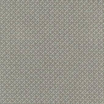 Linen fabric sample, muted gray tone, dense heathered weave with subtle beige variations, matte finish, labeled “34 cleo”.