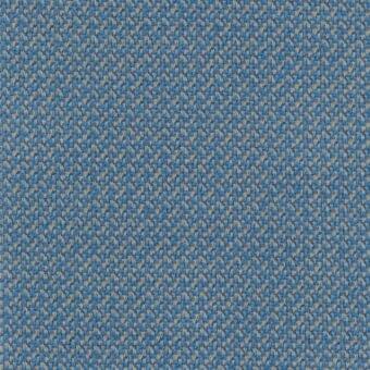 Lacividina fabric texture, 34 Cleo Sky, dense blue weave with small gray dots, uniform nubby surface, studio lighting.