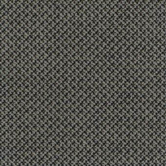 Woven fabric texture, “34 Cleo” lacividina collection, gray and brown herringbone pattern with mustard yellow linear threads, dense nubby weave.