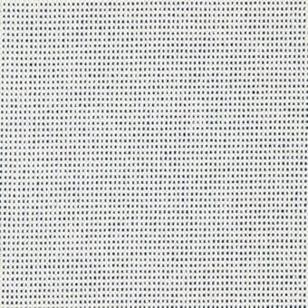 Perforated textile sample with a light beige background and dark gray circular pattern in a uniform grid, matte finish.