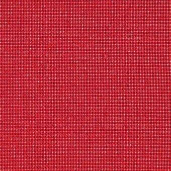 Red twill fabric sample with dense weave, matte finish, and subtle thread variations; lacividina fabrics 35 trio, b chew trio 307.