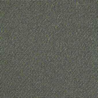 Charcoal gray woven fabric with irregular neon yellow-green flecks, exhibiting a dense, matte, multi-directional textured weave pattern.