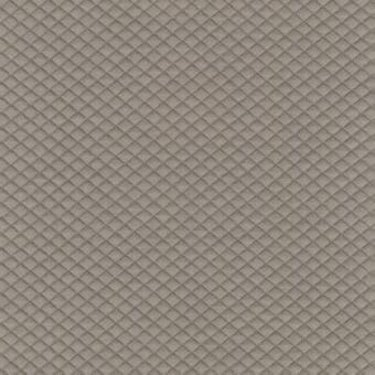 Taupe diamond pattern fabric with raised squares, exhibiting a quilted texture and tonal variations across a tightly woven synthetic blend.