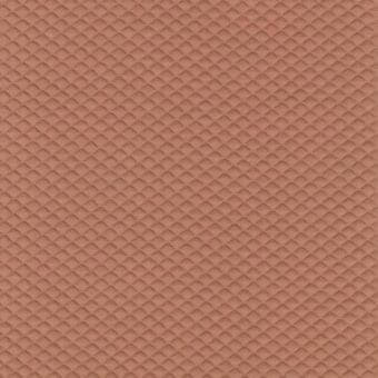Terracotta geometric fabric sample displays a diagonal grid of raised squares, woven texture, identified as lacividina maxi mosaic2 f 13019 c0532.