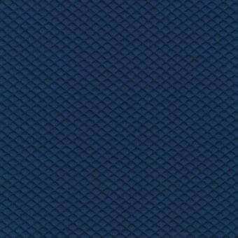 Blue geometric fabric sample with a dense, square mosaic pattern and matte finish; tightly woven textile, lacividina collection.