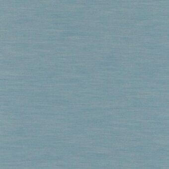 Blue-gray textile sample with a linear weave and matte finish, displaying a subtle melange effect and consistent grid-like pattern.