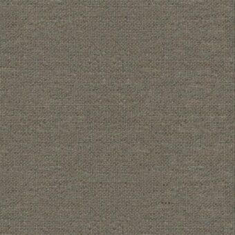 Woven fabric sample, muted warm gray, heathered texture with a subtle grid pattern and matte finish, suggesting natural or dense synthetic fibers.