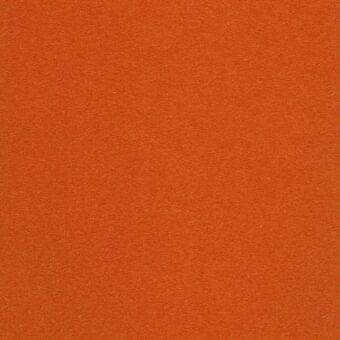Orange woven fabric swatch with a matte finish and granular texture, presented in a solid mid-tone color against a neutral backdrop.
