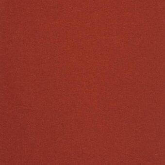 Terracotta fabric swatch with a finely woven, matte texture and uniform density; label reads “lacividina f 1200 c0584” along the bottom.