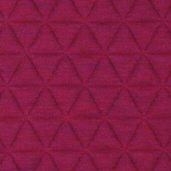 Violet diamond-patterned fabric texture with raised stitching, featuring interconnected triangles and a dense woven structure; Lacividina “41 triangle” collection.